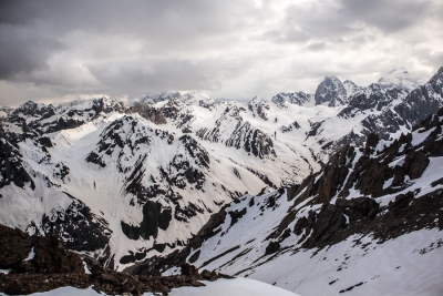 Hiking in the Fann Mountains