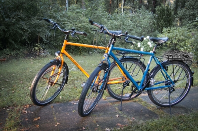 Our bikes after the first test ride